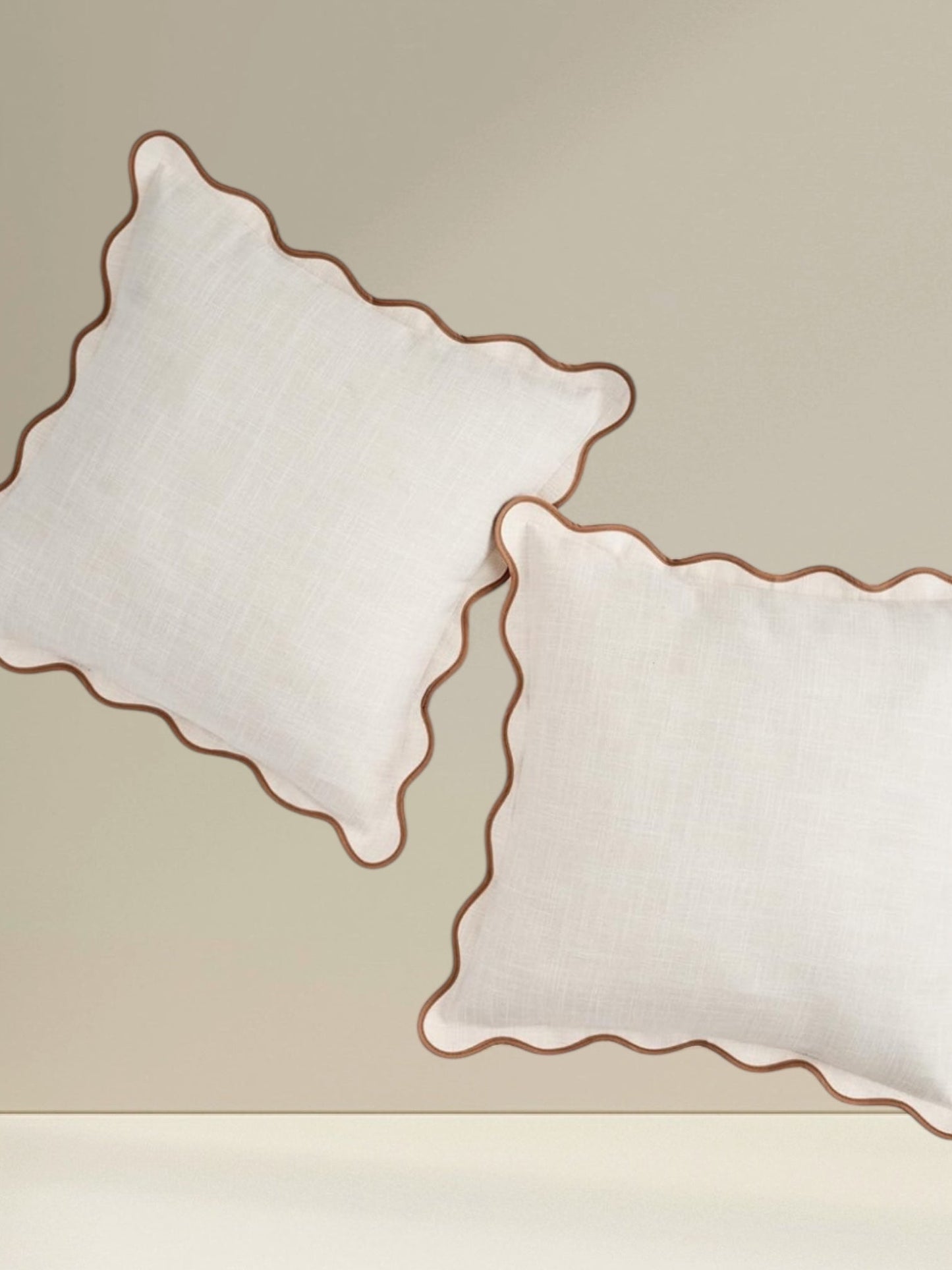 Scalloped Throw Pillow Set of 2