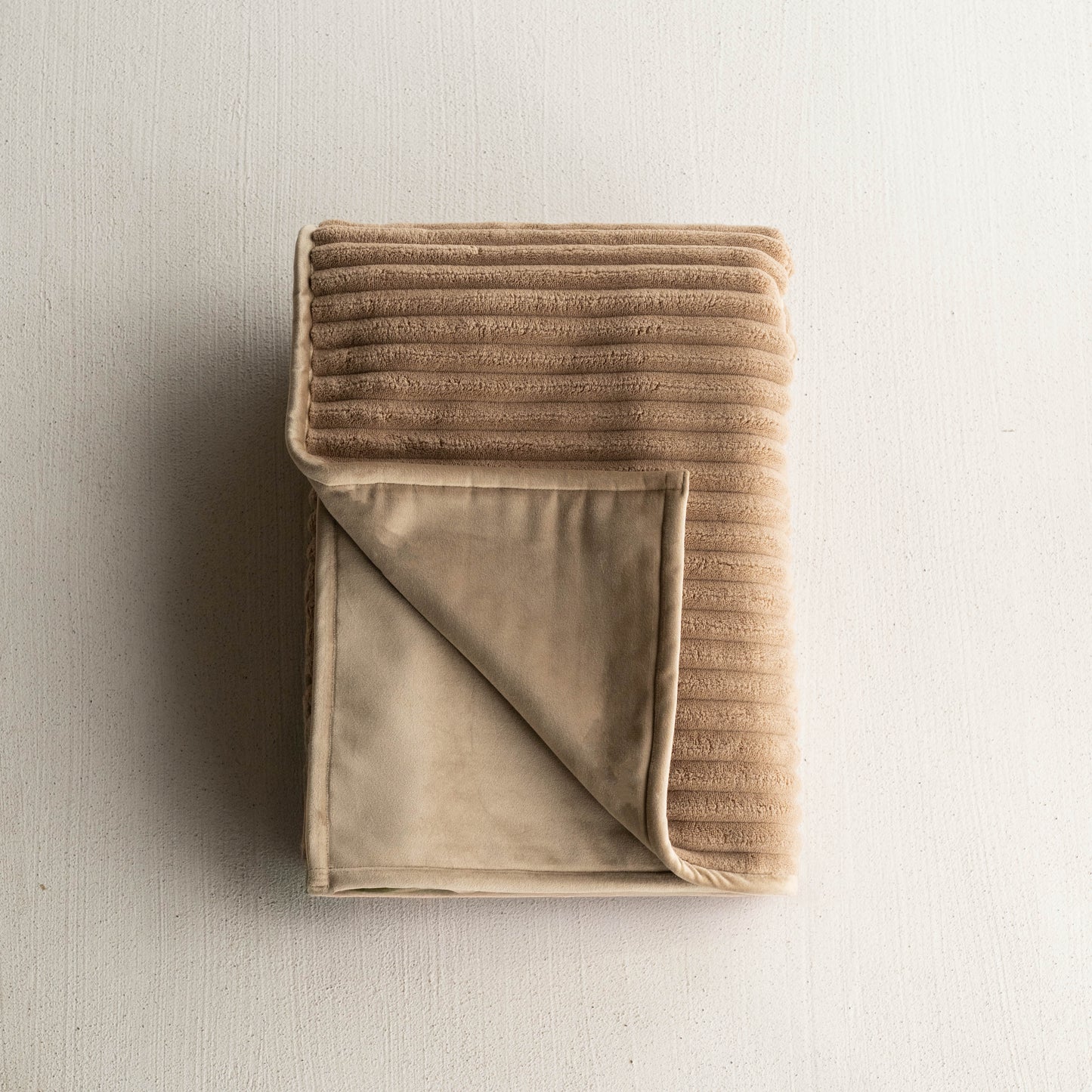 Cafe Beige Line Throw Blanket - 180x140cm