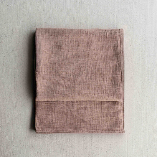 Stone Haze Linen Throw Blanket
