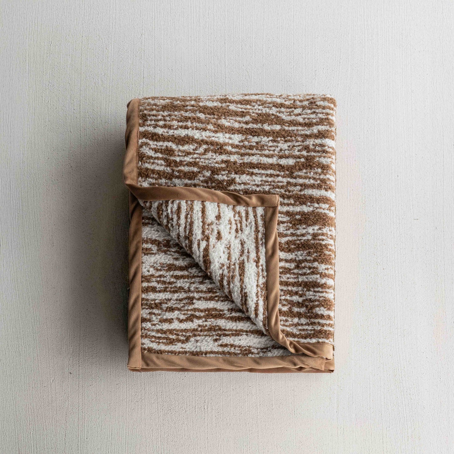 Folia Cozy Brown Throw Blanket - 205x154cm