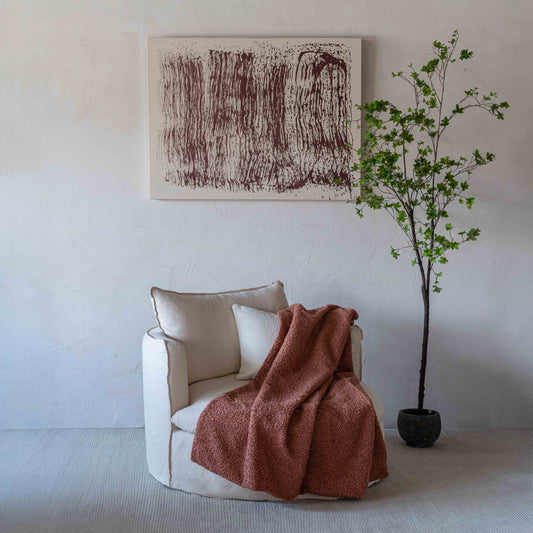 Handmade Stylish Throw Blanket - Light Orange