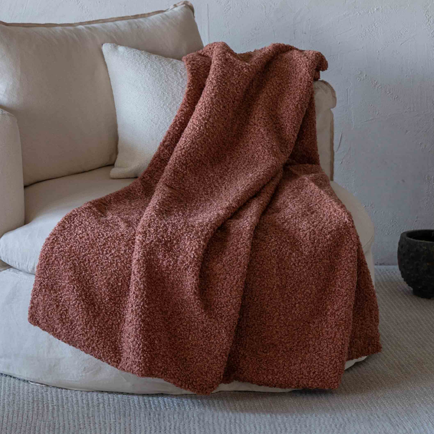 Handmade Stylish Throw Blanket - Light Orange