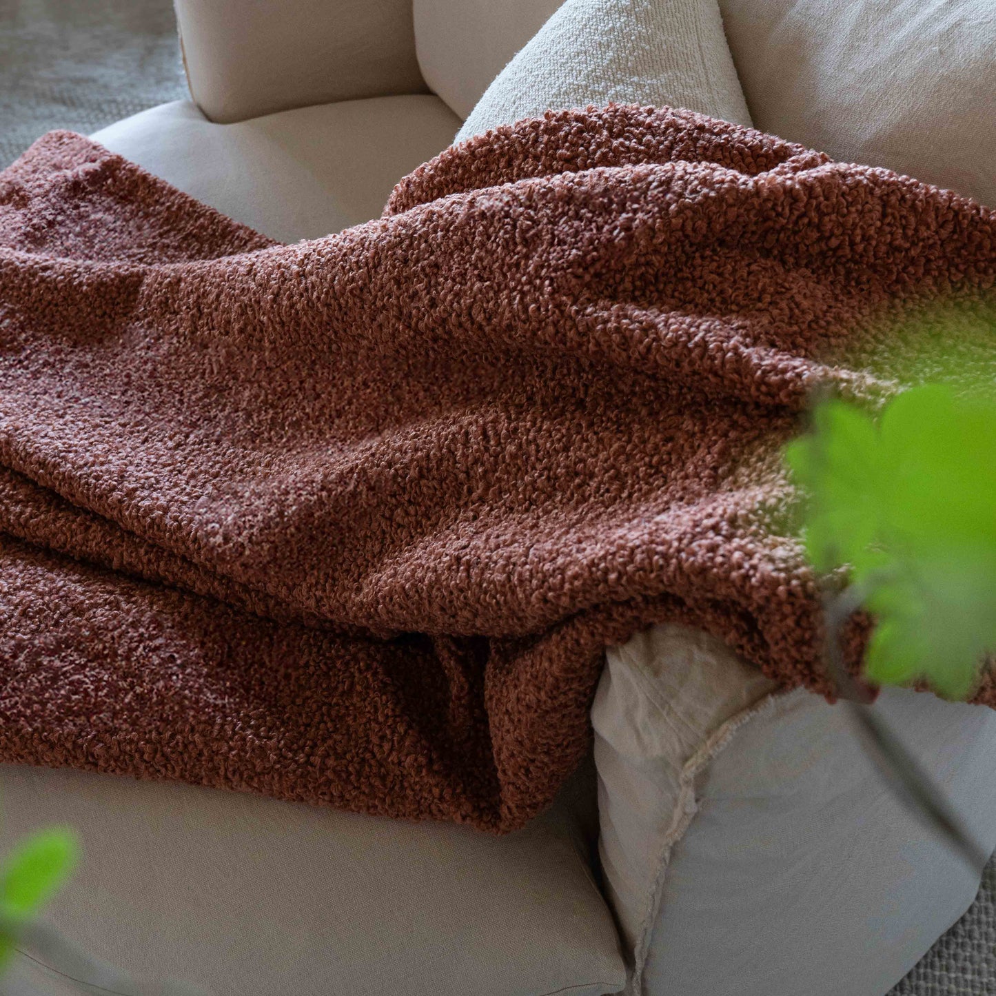 Handmade Stylish Throw Blanket - Light Orange
