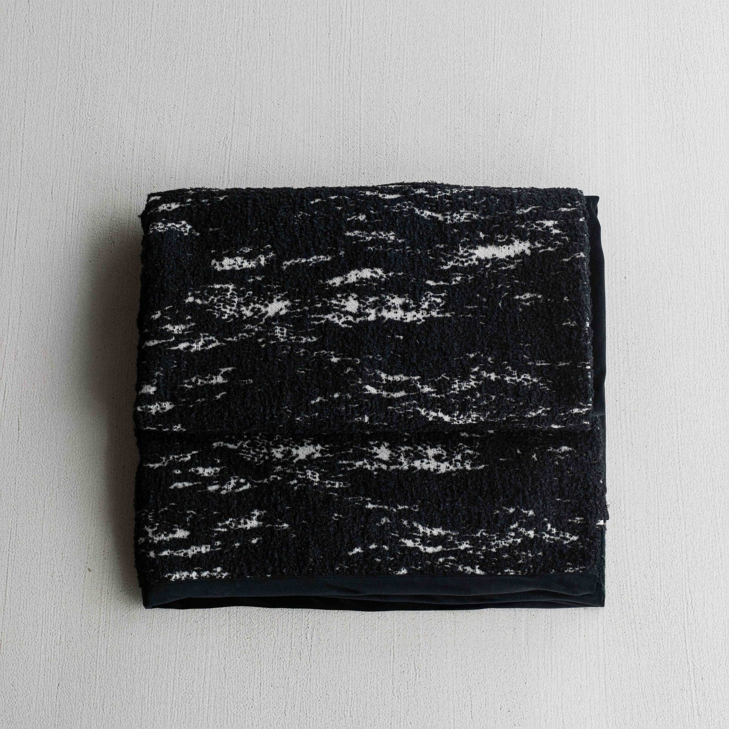 Artic Textured Soft Black Throw Blanket