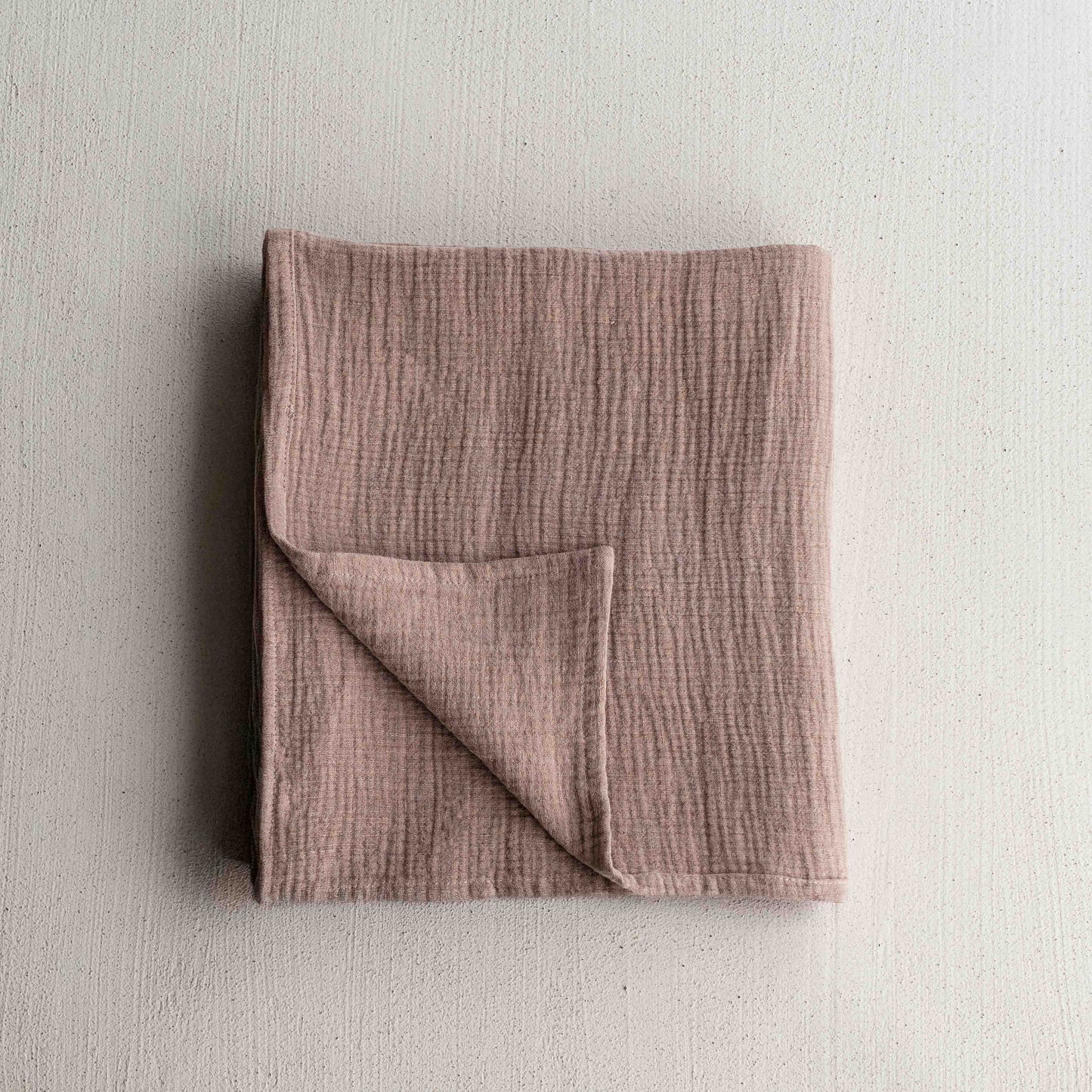 Stone Haze Linen Throw Blanket