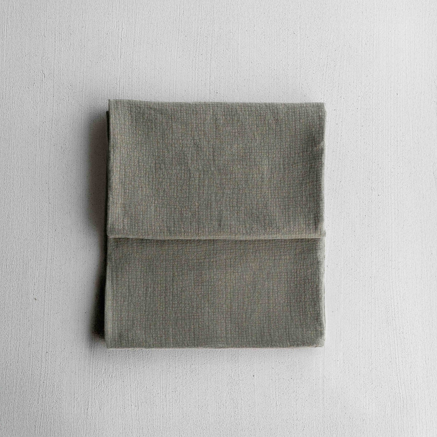 Haze Green Linen Throw Blanket