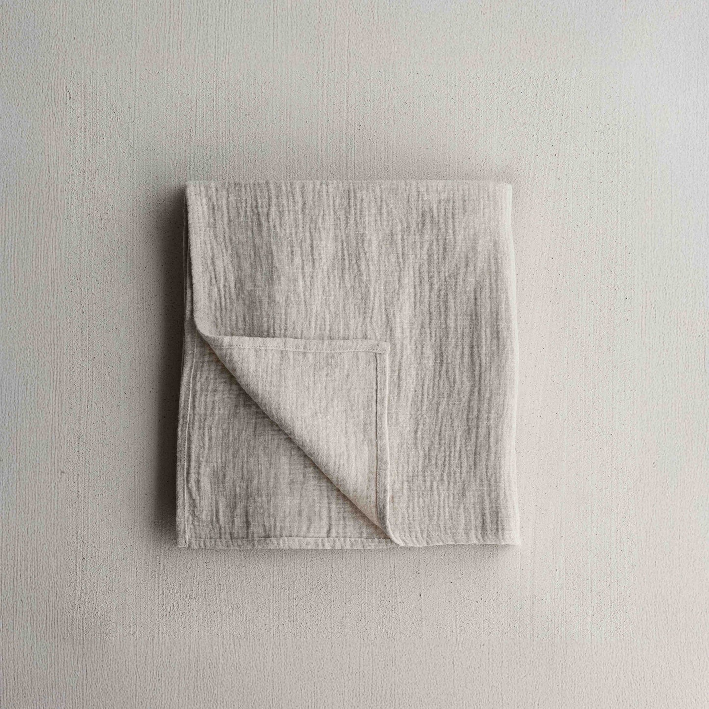 Haze Beige Linen Throw Blanket