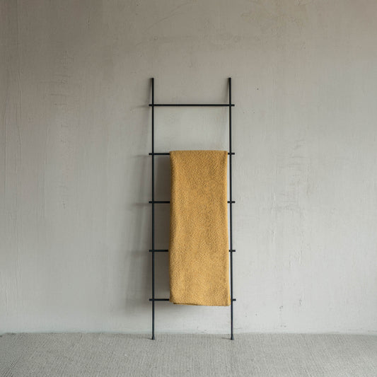 Amber Ridge Mustard Yellow Throw Blanket - 195x132cm