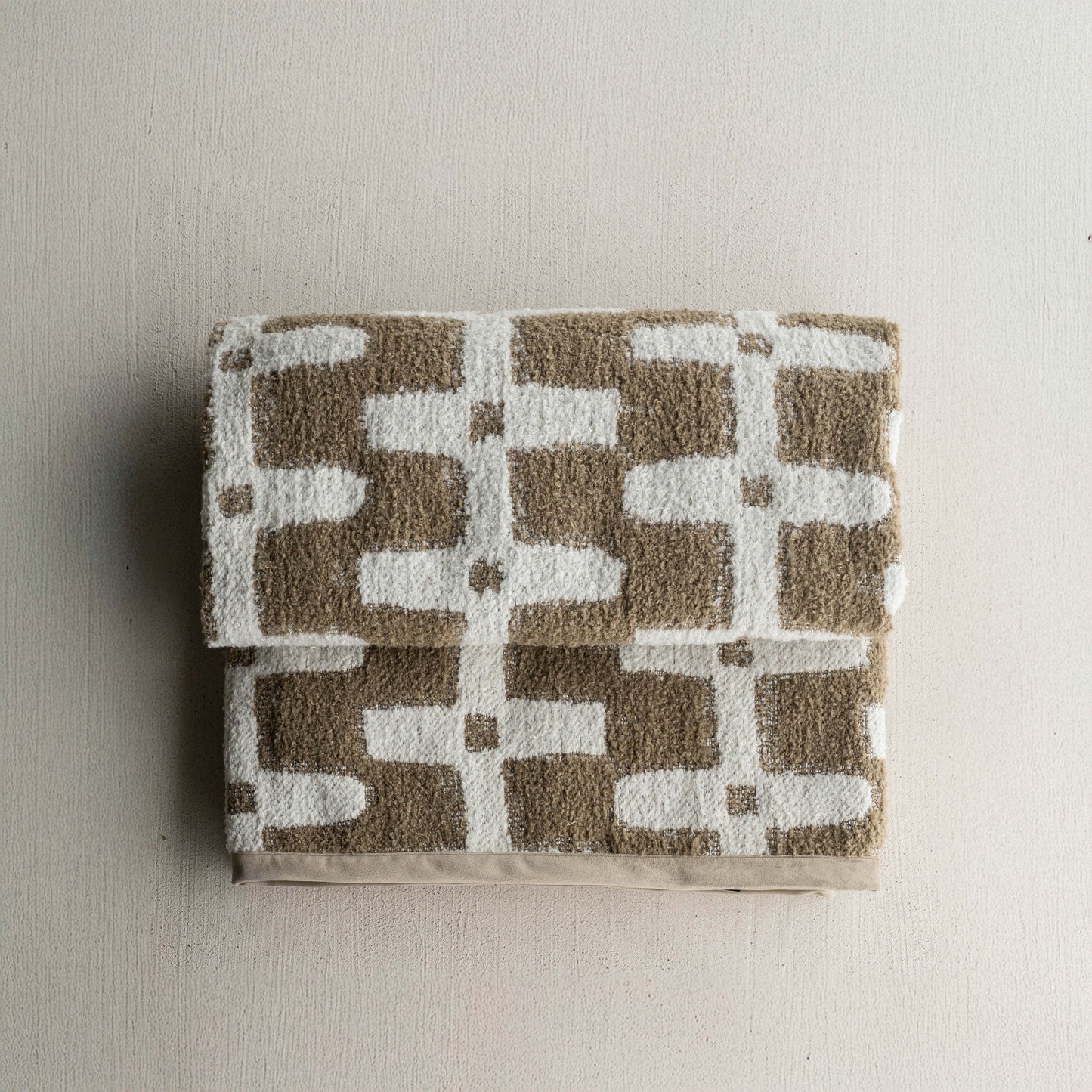 Brown Grove Geometric Throw Blanket - 205x154cm