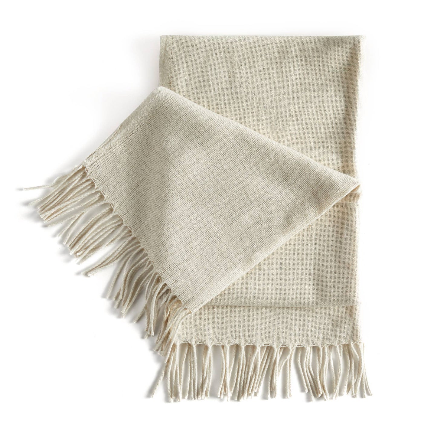 Cozy Woven Throw – Soft White