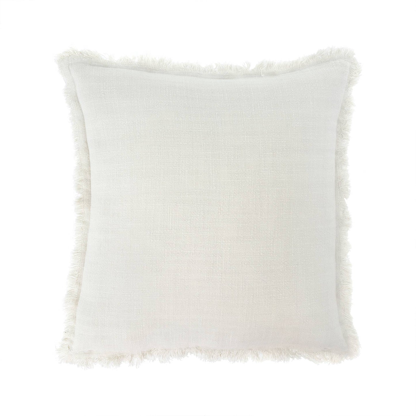 Frayed Edge Pillow Ivory