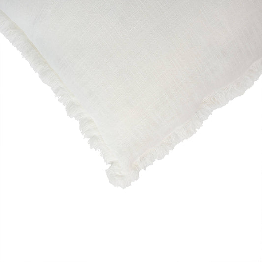 Frayed Edge Pillow Ivory